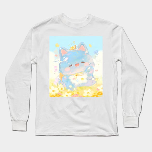 Water Fox Long Sleeve T-Shirt by happyyu